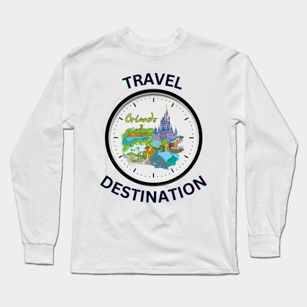 Travel to Orlando Long Sleeve T-Shirt by Voxen X